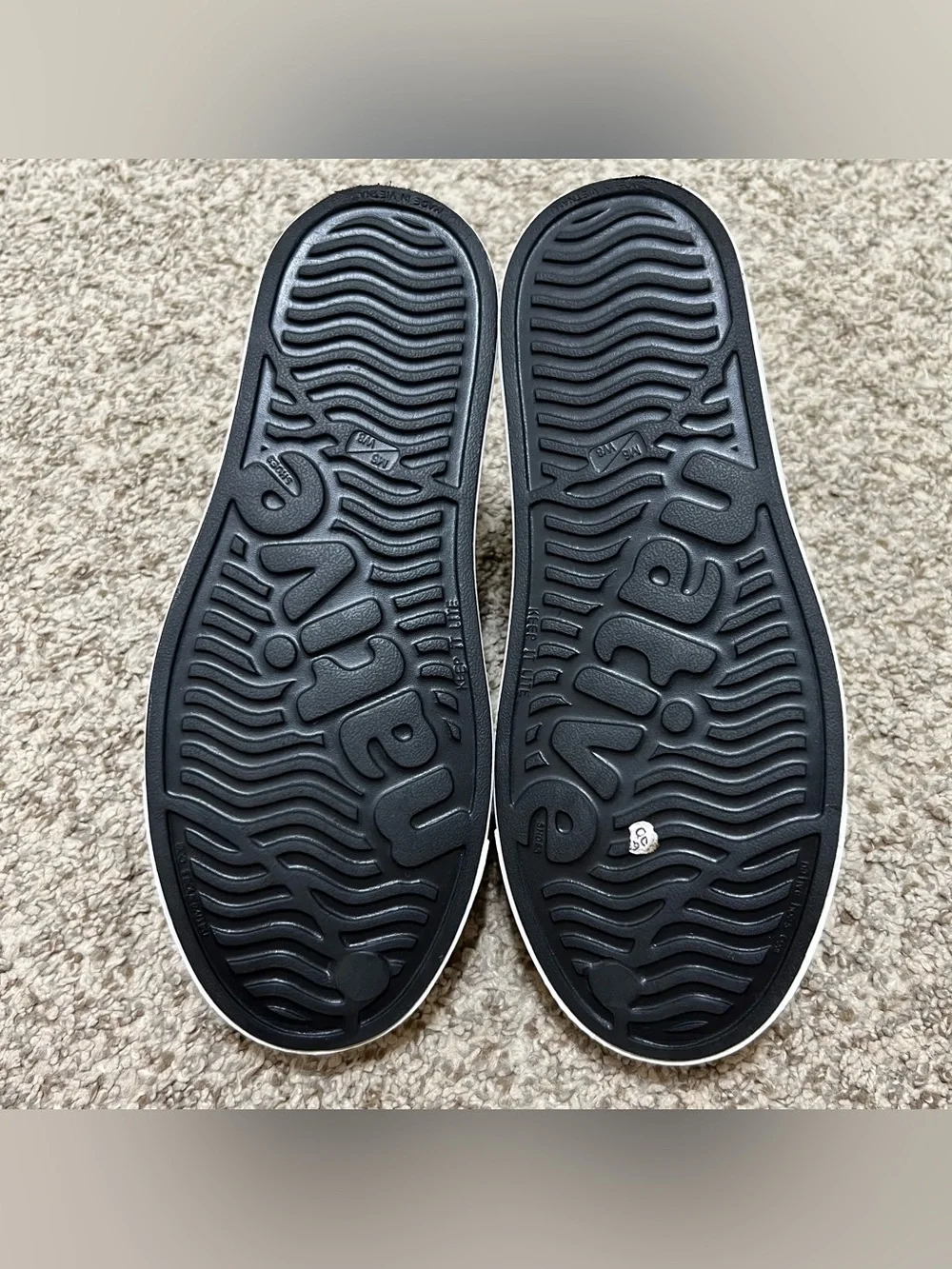 Native Jefferson Disney Mickey Mouse Print Black Slip-On Water Shoe Unisex M6/W8
